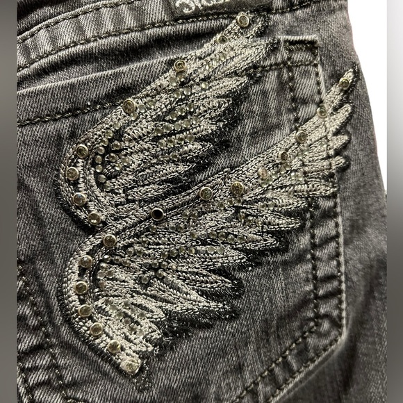 Miss Me Angel Wings black color size 30" - Picture 8 of 13